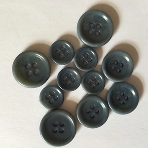 221 Designer Knöpfe Echt Steinnuss jeansblau drei Größen von Union Knopf  - Bild 1 von 1