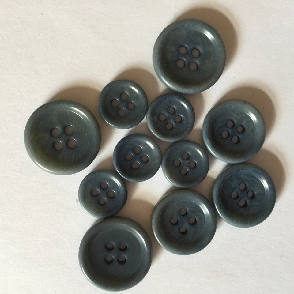 221 Designer Knöpfe Echt Steinnuss jeansblau drei Größen von Union Knopf  - Bild 1 von 1