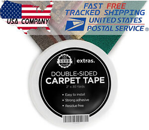 Heavy Duty Rug Tape Strong Double Sided Carpet Tape 2"x25Yrd Gripper Tape