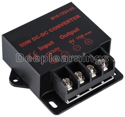 Voltage converter 12V / 24V DC to 5V DC 10A 50W stepdown converter NEW - Image 1 of 4