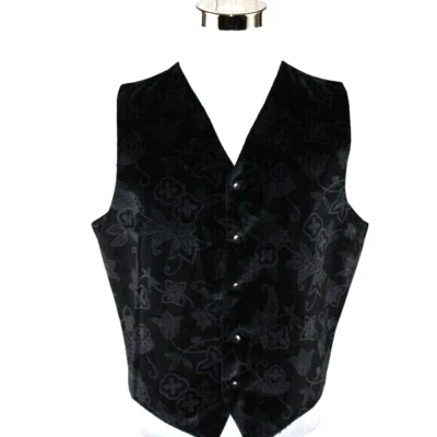 De Colección Attitudes Grande 5 Botones Vestido Terciopelo Chaleco Chaleco Formal Boda Fiesta Foto 1 de 4