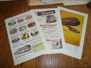Anuncios impresos de aviones Greyhound Trailways & Pratt & Whitney (3) - Imagen 1 de 1