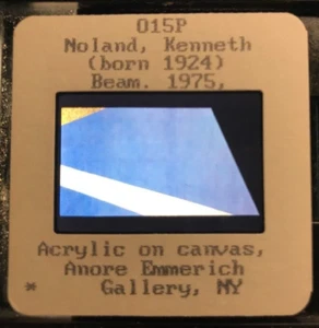 Kenneth Noland "Beam 1975" 35mm Color Field Hard Edge Modern Art Slide - Picture 1 of 2