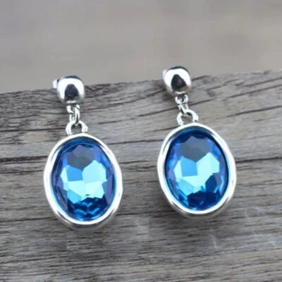 Pendientes hechos a mano ESTILO UNO De Único años 50 AZUL (M43) Foto 1 de 4