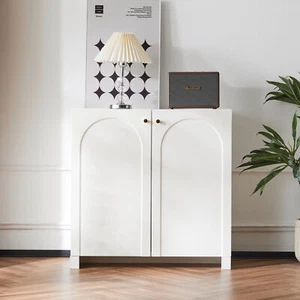 Sideboard, Kommode, , Schrank 2 Türen, Highboard, Standschrank, Creme-Weiß, Maße - Bild 1 von 21
