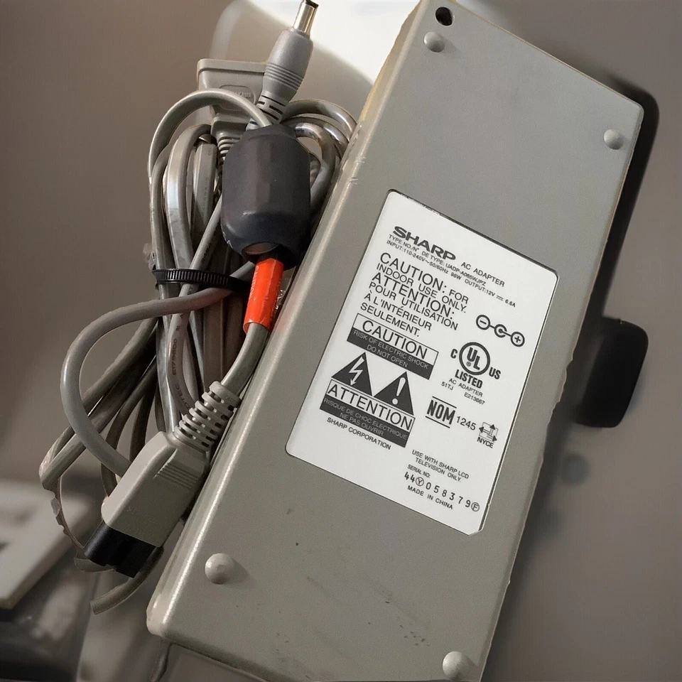 Genuine SHARP& :UADP-A065WJPZ AC Power Adapter 12V 6.6A  110-240V 50/60Hz 96W - Image 1 of 4