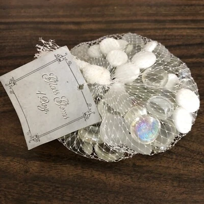 Gemas de vidrio decorativas 12 oz. Mesa de relleno de jarrón blanco transparente para pecera dispersión Foto 1 de 4