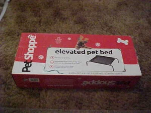 PetShoppe Elevated Pet Bed For Pets up to 20Lbs Mesh + Metal Frame 32.6x22.17 - Picture 1 of 6