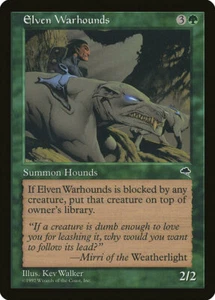 Magic MTG Tradingcard Tempest 1997 Elven Warhounds - Imagen 1 de 1