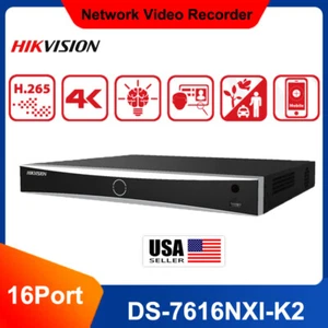 Hikvision 16 Channel 4K 12MP Security NVR Video Audio Recorder DS-7616NXI-K2 US - Picture 1 of 6