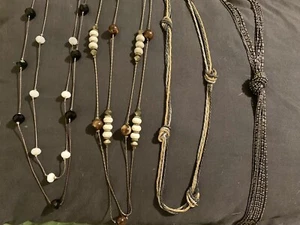 Konvolut 4 sehr stilvolle lange Ketten Halsketten - Bild 1 von 5