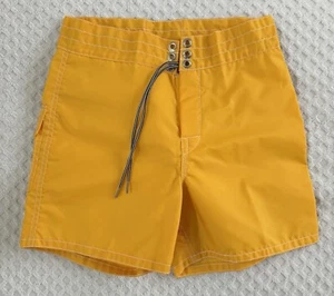 Vintage Birdwell Beach Britches Boardshorts Badehose 4" Nylon gelb Größe 28 - Bild 1 von 10