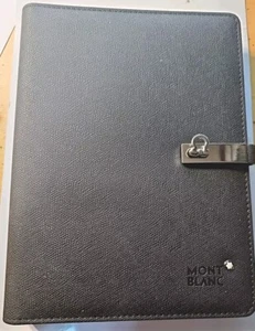 Montblanc Notebook Black Lock Buck Classic Cross Leather A5 Loose Leaf Chapter - Picture 1 of 5