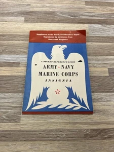 WWII 1943 BROCHURE Readers Digest NEWSWEEK US Army Navy Marine Corps INSIGNIA - Picture 1 of 7