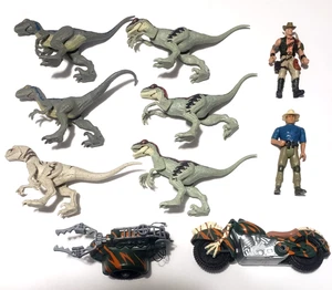 JURASSIC PARK WORLD KONVOLUT RAPTOREN DINOSAURIER ALAN GRANT MATTEL KENNER - Bild 1 von 7
