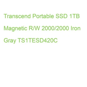 Transcend Portable SSD 1TB Magnetic R/W 2000/2000 Iron Gray TS1TESD420C - Bild 1 von 2