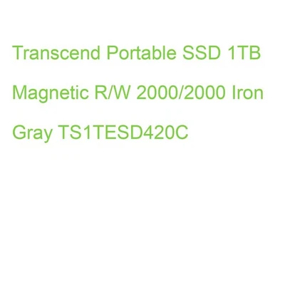 Transcend Portable SSD 1TB Magnetic R/W 2000/2000 Iron Gray TS1TESD420C - Bild 1 von 2
