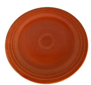Vintage Original Orange Fiesta Ware Serving Plate with Ribbed Design 10” - Picture 1 of 6