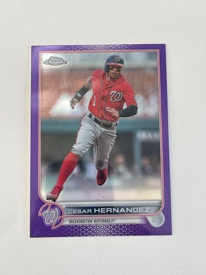 Cesar Hernandez 2022 Topps Chrome Update Purple Refractor #USC88 NATIONALS - Image 1 of 2