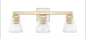 Abella 100W 3-flammige Medium E-26 Glühlampe Waschtischleuchte in Capital Gold - Bild 1 von 6