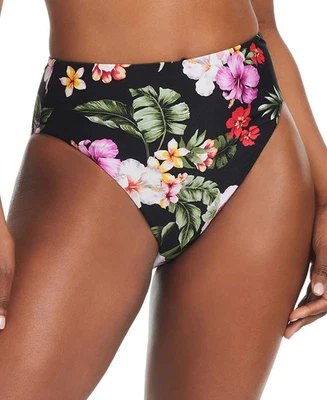 Bar III Floral-Print High-Waist High-Leg Bikini Bottoms MSRP $48 - Image 1 of 3