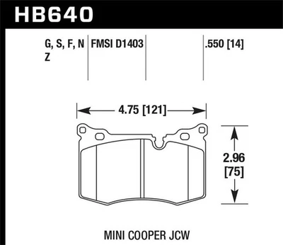 Front Disc Brake Pad Set for 2013 Mini Cooper John Cooper Works - Image 1 of 4