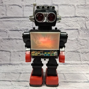Vintage Kamco Saturn TV riesiger Roboter batteriebetrieben Weltraumspielzeug 1980er BESCHREIBUNG LESEN - Bild 1 von 9