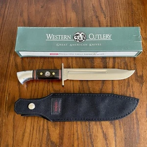 Vintage Western Cutlery Fixed Blade Sheath Combat Knife W46-8 N - Picture 1 of 13