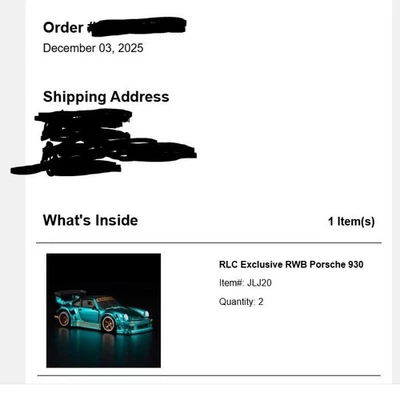 Porsche 930 JLJ20 2025 Hot Wheels RLC exclusivo RWB envío confirmado ✅ preventa Foto 1 de 4