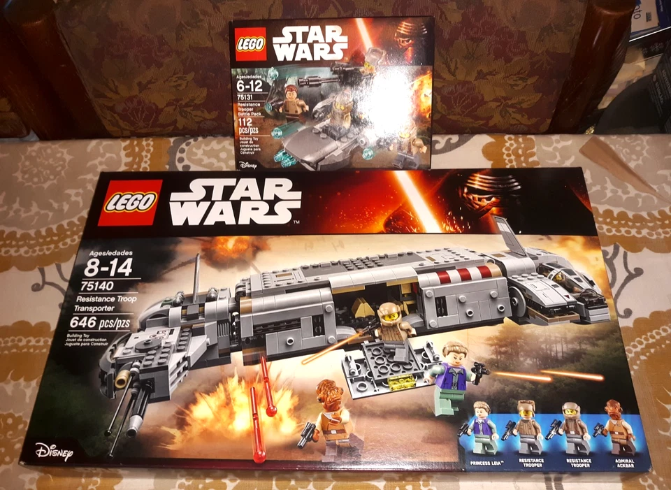 LEGO Star Wars: Resistance Troop Transporter 75140+75131 Troop Battle Pack! NEW! - Image 1 of 4