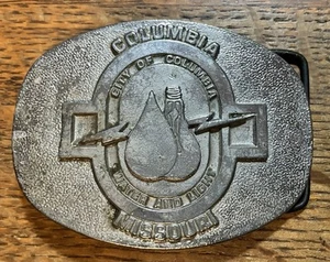 Vintage Columbia Missouri, City Of Columbia Water & Light, Belt Buckle - Picture 1 of 4