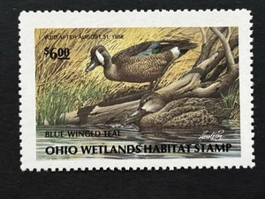 55288 US 1987 Ohio Wetlands Habitat Duck Stamp #OH6 Blue-Winged Teal MNHOG SP* - Picture 1 of 2