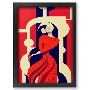 Framed Abstract Dancing Woman No.2 Wall Art Canvas Print Poster Picture, Decor - Picture 1 of 4
