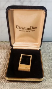 Christian Dior PARIS - NEW YORK Logo goldfarben Schlüsselanhänger Ring Samt Box UNISEX - Bild 1 von 12
