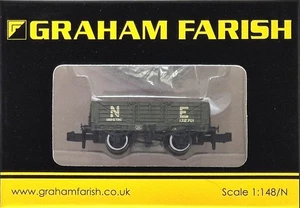 Graham Farish 377-062 5 Plank Open Wagon 132701 with Load NE Livery - Weathered - Picture 1 of 2
