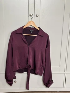 New Look Tie Front Shirt / Blouse Size 10 - Picture 1 of 3