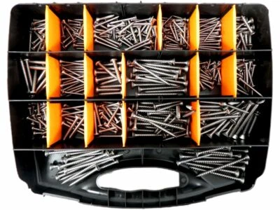 Valigia Accessori Con Blech- E Viti per Legno, Acciaio Inox A4, Set 2, 430 Pz. - Immagine 1 di 3