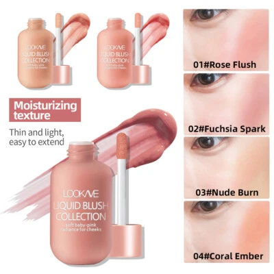 Makeup Cosmetic Highlighter Liquid Blush Natural Cheek Blush Brighten Vel - Image 1 of 4