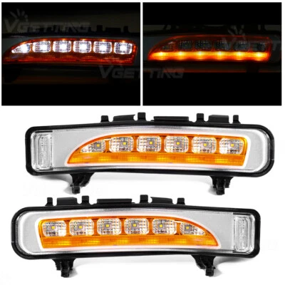 For 2009-2014 Ford Edge LED Fog Lamp Front Day Running Light DRL w/ Turn Signal - Image 1 of 4