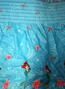 THE LITTLE MERMAID PRE SHIRRED INSTANT DRESS - 100% COTTON FABRIC - Picture 1 of 9