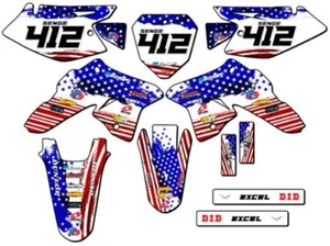 2008-2023 DRZ 125 MERICA Usa Senge Graphics Kit Compatible with Suzuki - Picture 1 of 10
