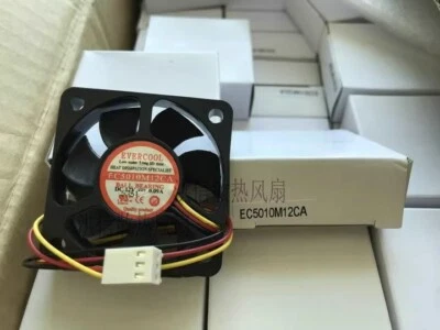 EVERCOOL EC5010M12CA 5010 DC12V 0.09A 50*50*10MM 5CM 3-pin  silent cooling fan - Image 1 of 4