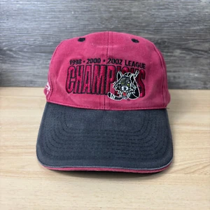 Vintage Chicago Wolves Hat Cap Strap Back Red Black AHL Hockey Adjustable - Picture 1 of 12