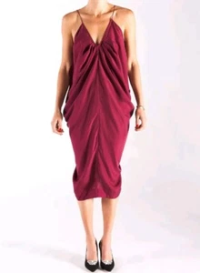 Zimmermann Size 0 Plum Silk Swag Dress. - Picture 1 of 7