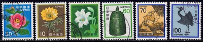 1980-82 Japan SC# 1415-1429 - Amur Adonis - Flowers - 6 Different Stamps - Used - Image 1 of 2