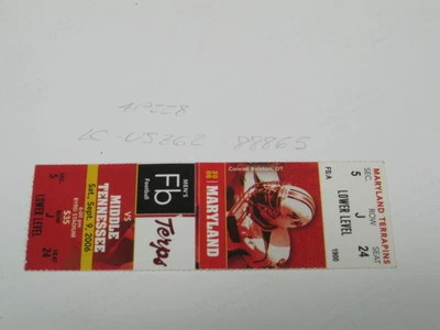 Sept 9, 2006 Maryland Terrapins vs Middle Tennessee Ticket 2 - Image 1 of 2