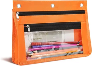 1 Pack Pencil Pouch for 3 Ring Binder, Expandable Binder Pouches with Zipper, La - Picture 1 of 7