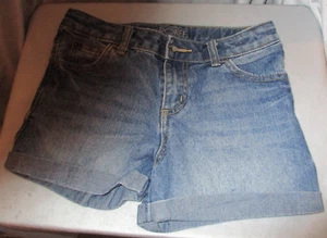 Pantalones Cortos de Jean Azul Cherokee para Niñas Talla Grande 10/12 Dobladillo con Puños 3" Bolsillos entrepierna - Imagen 1 de 4