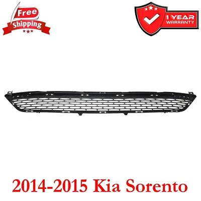 Bumper Grille For 2014-2015 Kia Sorento Front Textured Black Plastic KI1036121 - Image 1 of 4