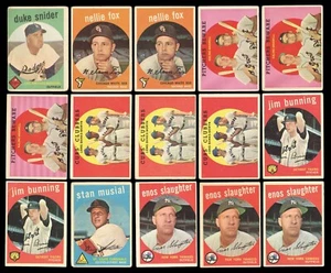 1959 Topps 60 tarjetas de la corte Wille Mays Hank Aaron Roberto Clemente buenas - excelente+ - Imagen 1 de 8